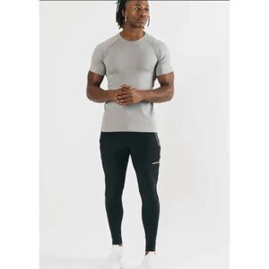 Alphalete Mens Gray Hero Seamless Tee, Medium